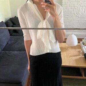 Issey Miyake Pleats Please cardigan in white